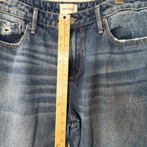 Driftwood‎ Women's Jeans 32X34 Farrah Flare Leg Patchwork Hippie Boho Cowgirl - Picture 6 of 10